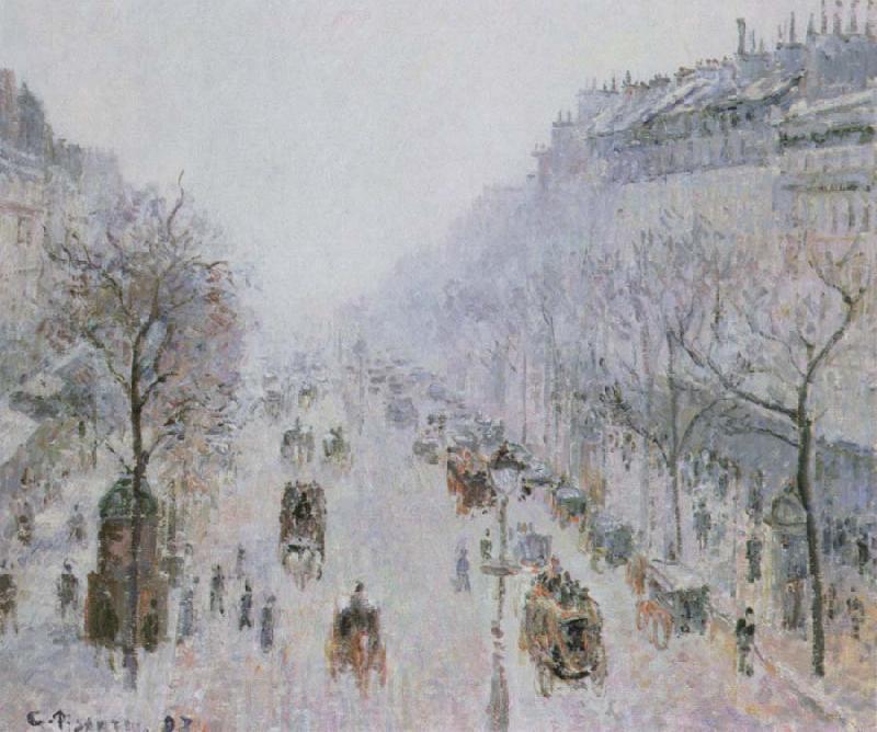 Camille Pissarro boulevard montmartre Norge oil painting art